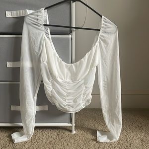 MESH LONG SLEEVE TOP